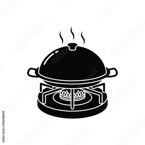 Hot Pot Cooking Stove Icon.