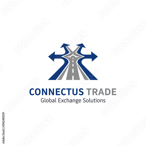 Connectus Trade Logo - Global Exchange Solutions with Arrow Road Symbol.