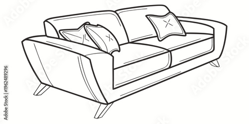 A cozy and inviting living room with a comfortable sofa and decorative pillows