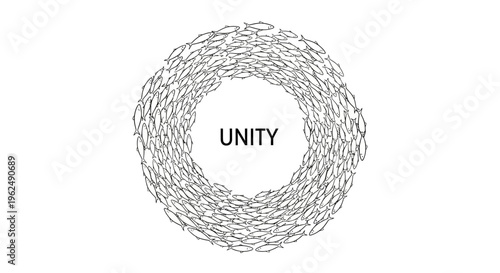 Unity Concept Circle Design Symbol.