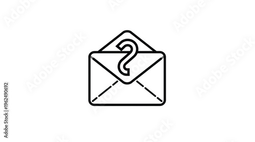 Email Mystery: An enigmatic image of an open envelope, with a question mark subtly placed on the envelope, adding a layer of intrigue and anticipation.