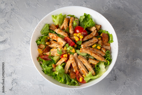 Fresh Caesar Salad with Gri...