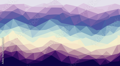 Abstract geometric low poly background with gradient colors and a futuristic digital art feel