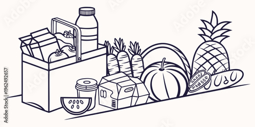 A variety of fruits and vegetables displayed on a countertop