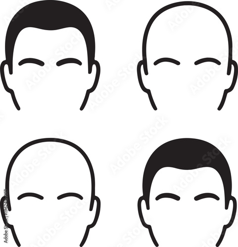 Isolated Forehead Icon Design, forehead icon, forehead vector, face anatomy detail, human face part, skin area symbol, facial structure illustration, editable icon set, ui design graphic