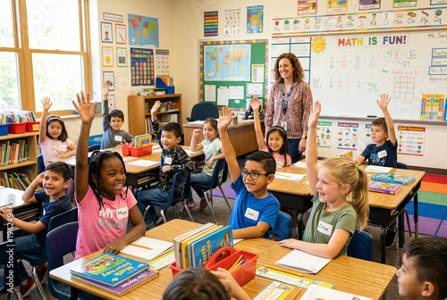 teacher and students in classroom