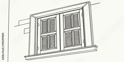 A vintage window with intricate lattice patterns and a white frame