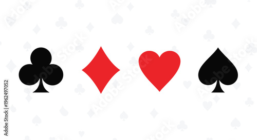 Four suits of a deck of cards clubs diamonds hearts spades playing cards card suits