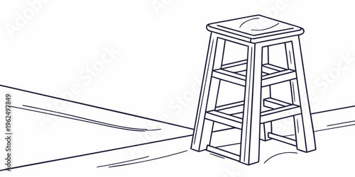 A simple wooden step stool with three steps and a flat top.