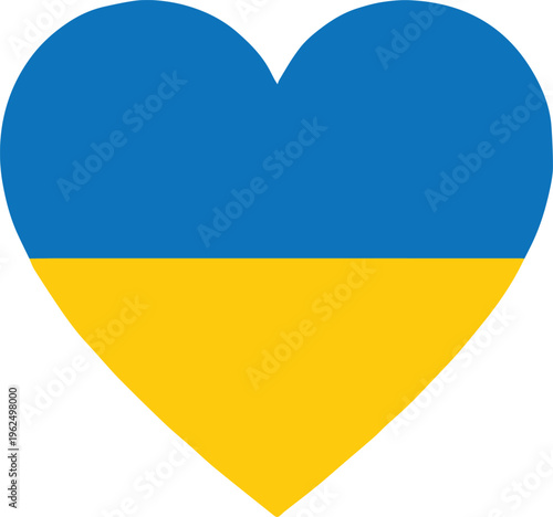 ukraine heart graphic flag colors blue yellow patriotism symbol