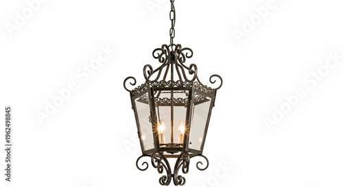 Elegant hanging lantern light fixture.
