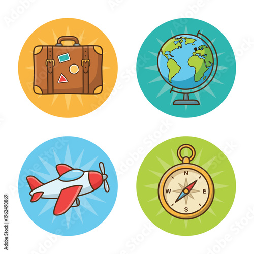 Travel Icons Set.