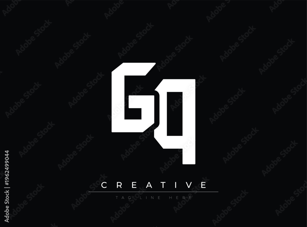 Obraz premium Modern stylized letter G logo design with creative tagline placeholder