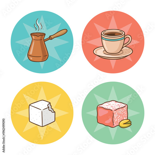 Turkish Coffee and Delight Set.