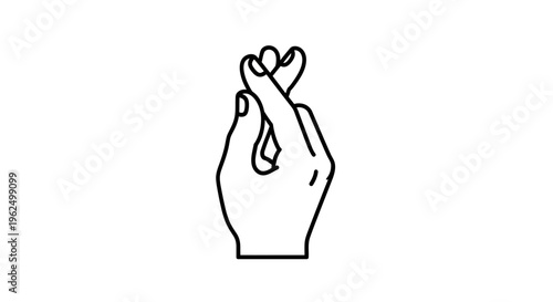 A hand forming a heart shape.