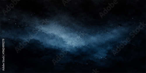 night sky with stars and galaxy vector illustration