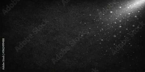 Sparkling particles on black background vector illustration