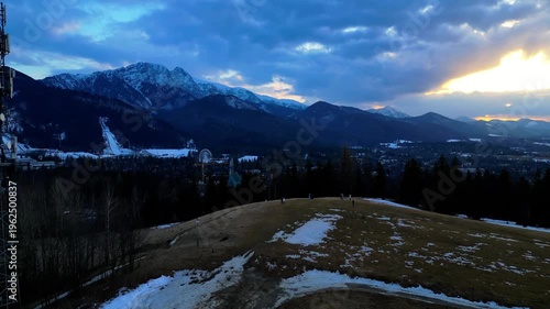 sunset in the mountains