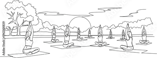 yoga outdoors at sunrise