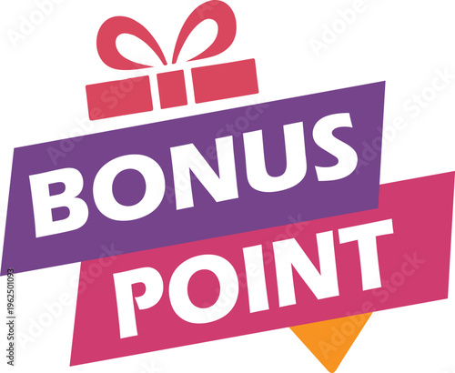 bonus point promotional banner with gift box icon