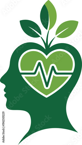 eco friendly mental health awareness illustration