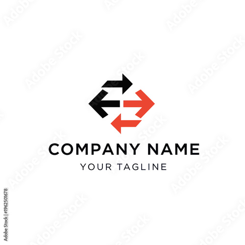 Dynamic Arrow Exchange Logo - A Symbol of Interconnectivity and Forward Movement.