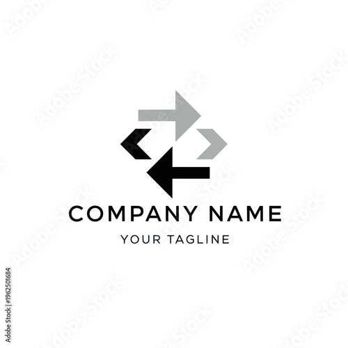 Free Download Dynamic arrows logo design featuring rotation and direction, ideal for technology or business. - GFXLoad
