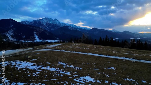 sunset in the mountains