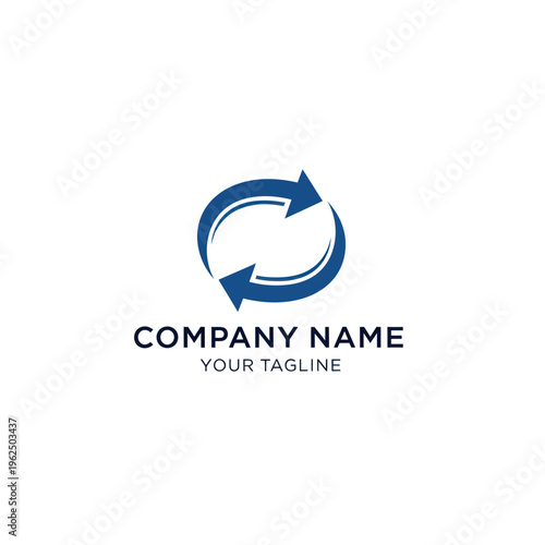Circular Arrow Logo Design - A Symbol of Rotation, Renewal, and Continuous Motion.
