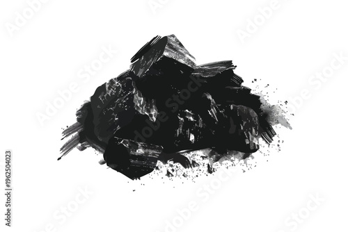 Charcoal stock image isolated vector style