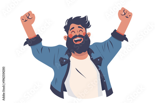 happy man stock image isolated vector style