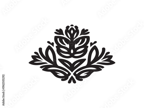 Professional floral logo style silhouette with clean branding appeal 