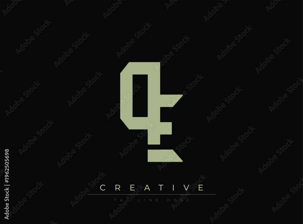 Fototapeta premium Modern Minimalist Letter Q Logo Design Creative Tagline Concept