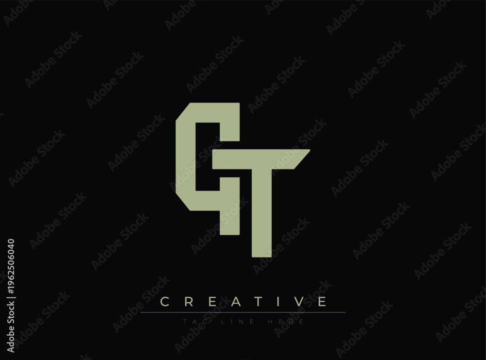 Fototapeta premium Modern geometric logo design featuring stylish letters with creative tagline placeholder