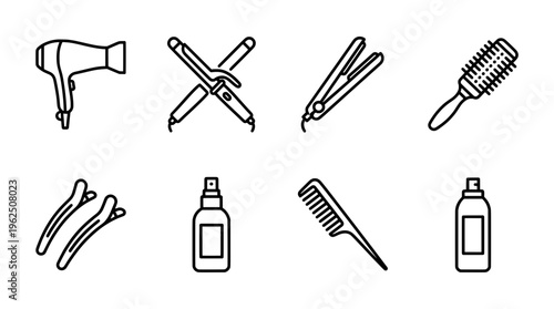 Hair styling tools set hairdryer curling iron straightener comb hairpins