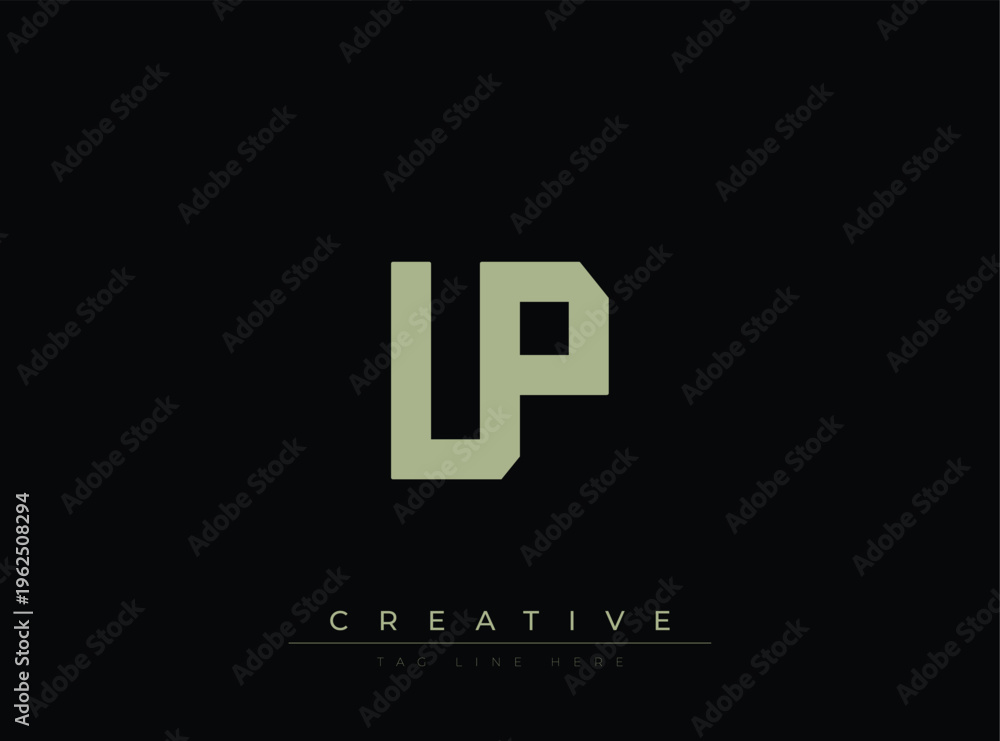 Obraz premium Modern Minimalist Letter P Logo Design Creative Tagline Presentation