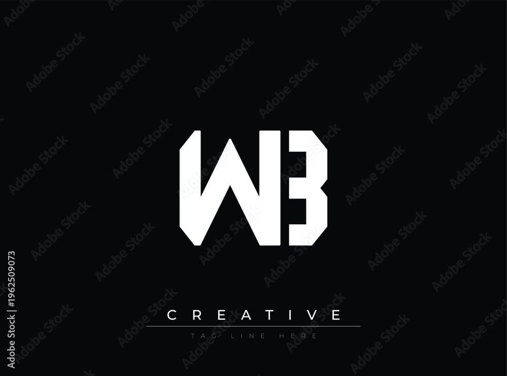 Fototapeta premium Modern Minimalist Logo Design Featuring W3 Creative Branding Elements