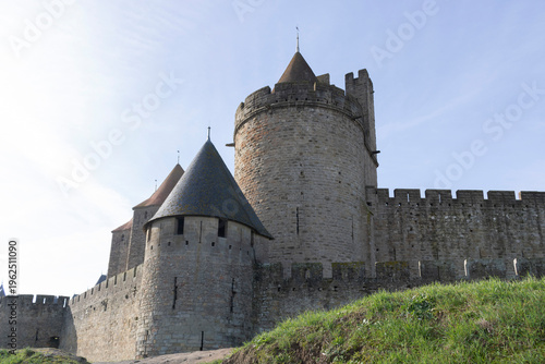 The City of Carcassonne. a medieval architectural ensemble located in the French city of Carcassonne in the Aude department, Occitanie region.