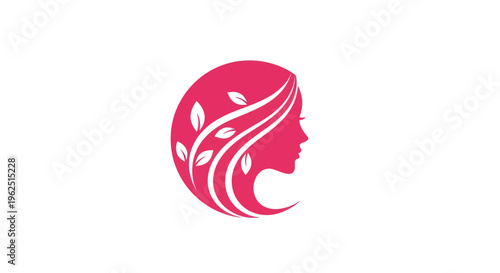 Woman silhouette with floral design