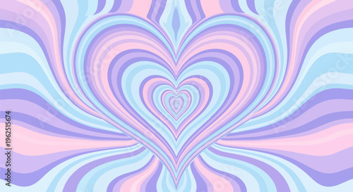 Pastel heart pattern, swirly shapes, love design, colorful background