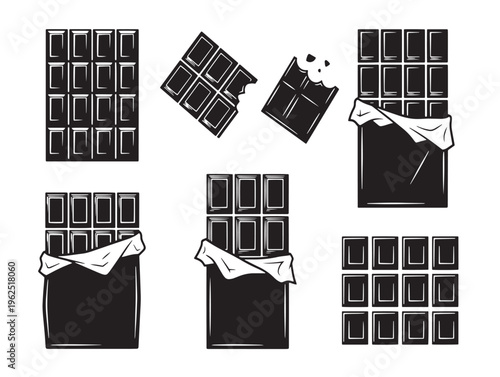 A collection of various black and white window shutters