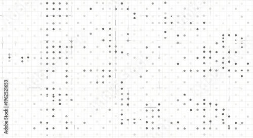 Abstract digital noise texture with scattered dots and lines creating a retro