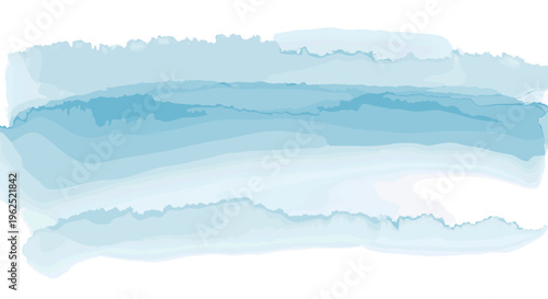 Abstract watercolor brush stroke texture in cool blue and white tones artistic