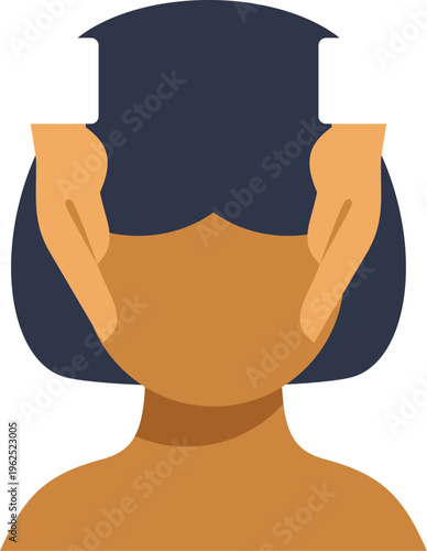 Woman getting a head massage as part of a spa wellness treatment