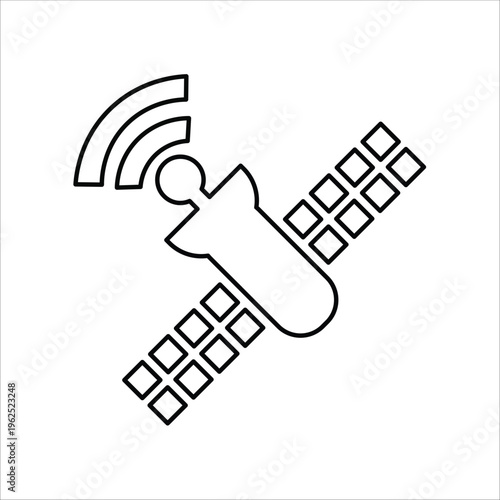 satelit icons. simple line vector illustration