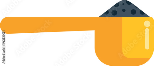 Scoop holding dark powder, representing fitness nutrition and dosage