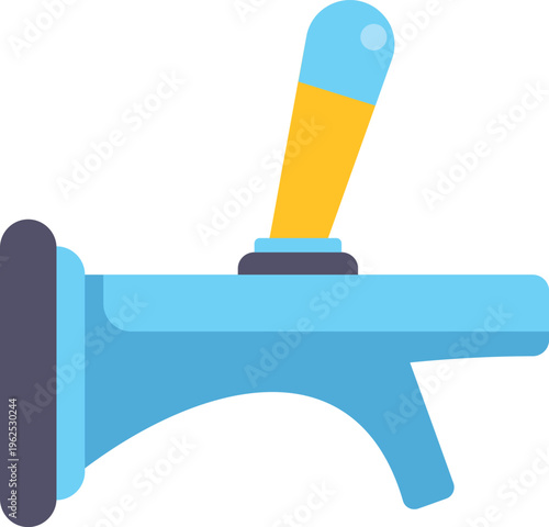 Beer tap serving draft beverage from a bar or pub