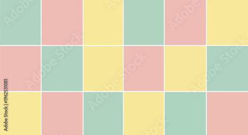 A vibrant grid showcasing nine squares arranged in three rows and columns, each filled with distinct pastel colors creating a visually pleasing pattern