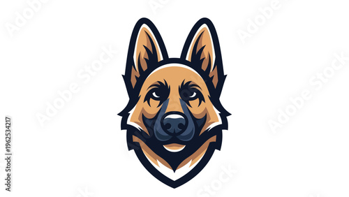 Εκτύπωση καμβά German shepherd dog vector illustration