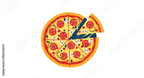 A delicious slice of pepperoni pizza.